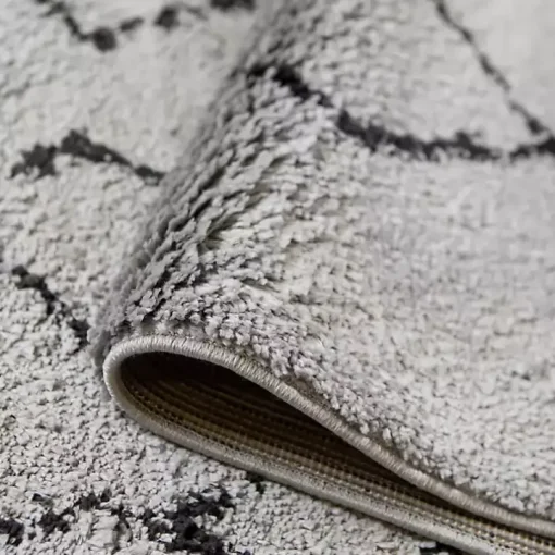 Gray Striped Diamond Area Rug, 8x10
