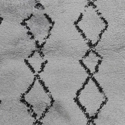 Gray Striped Diamond Area Rug, 8x10