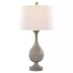 Gray Teardrop Table Lamps, Set of 2