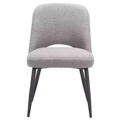 Gray Teddy Upholstered Dining Chairs, Set of 2