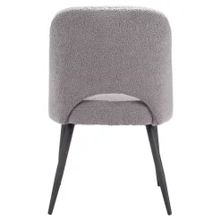 Gray Teddy Upholstered Dining Chairs, Set of 2