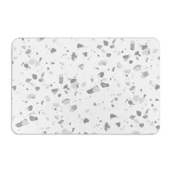 Gray Terrazzo Stone Bath Mat