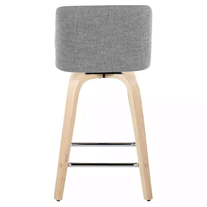 Gray Torino Upholstered Counter Stools, Set of 2