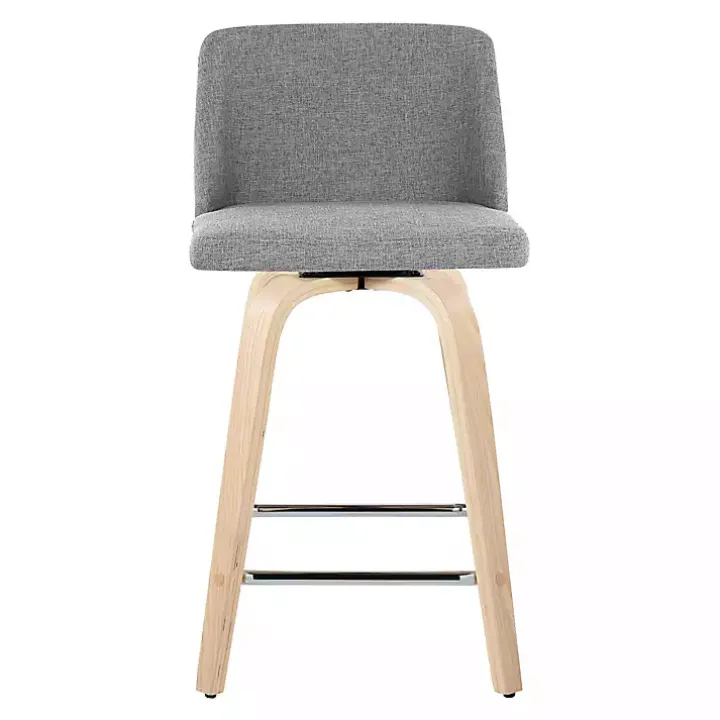 Gray Torino Upholstered Counter Stools, Set of 2
