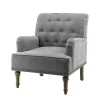 Gray Tufted Britt Accent Chair