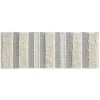 Gray Tufted Stripes Woven Bath Runner