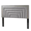 Gray Tufted Upholstered Adjustable Queen Headboard