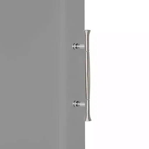 Gray Two-Door Top Shelf Cabinet