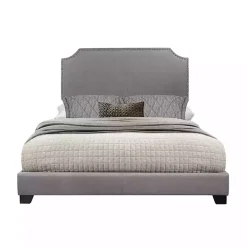 Gray Upholstered Channing King Bed