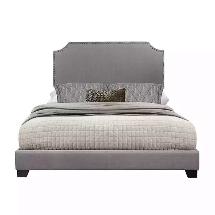 Gray Upholstered Channing King Bed