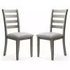 Gray Upholstered Lucas Dining Chairs, Set of 2
