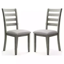 Gray Upholstered Lucas Dining Chairs, Set of 2