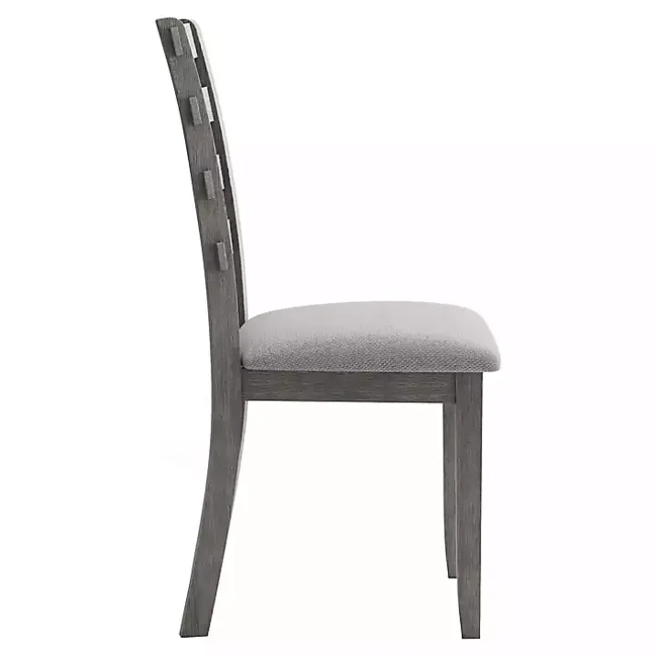 Gray Upholstered Lucas Dining Chairs, Set of 2