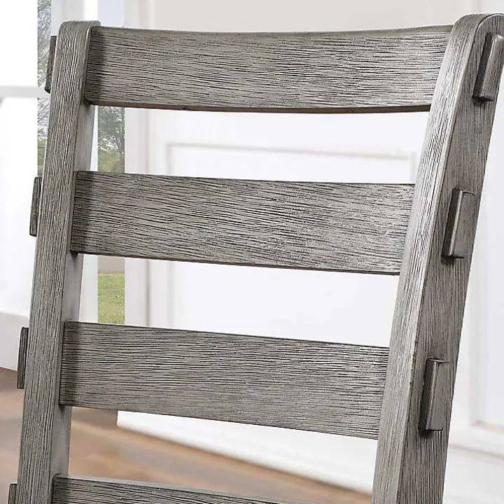 Gray Upholstered Lucas Dining Chairs, Set of 2