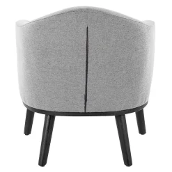 Gray Upholstered Midcentury Modern Accent Chair