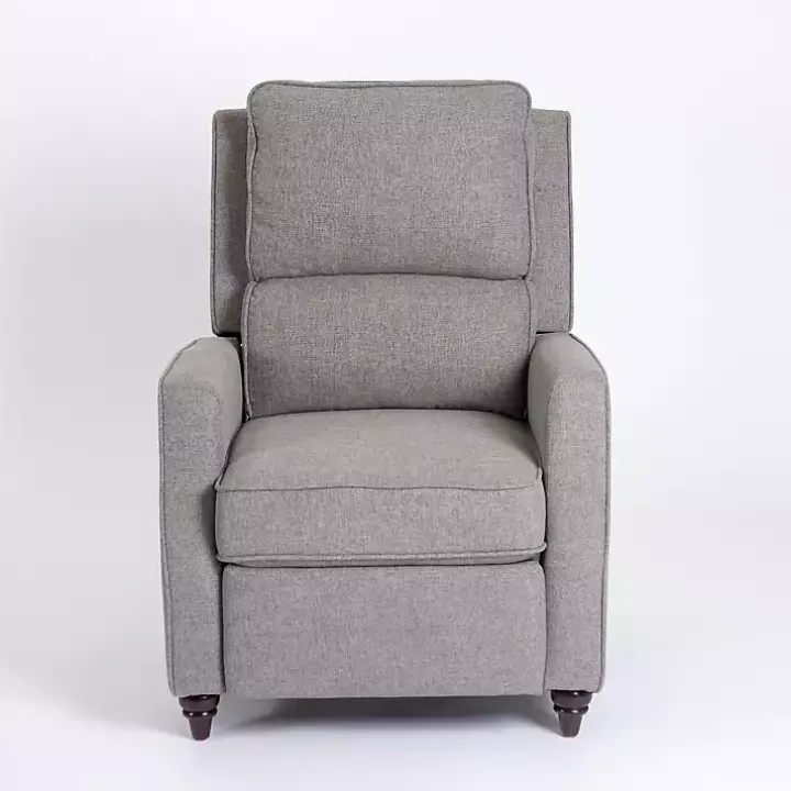 Gray Upholstered Rowan Push Back Recliner