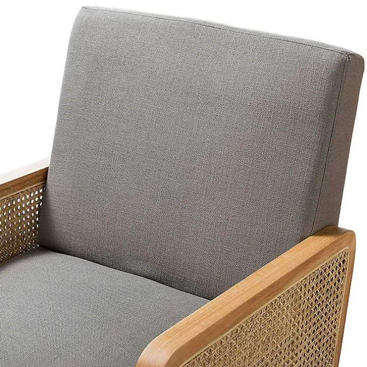 Gray Upholstered Velvet Accent Chair