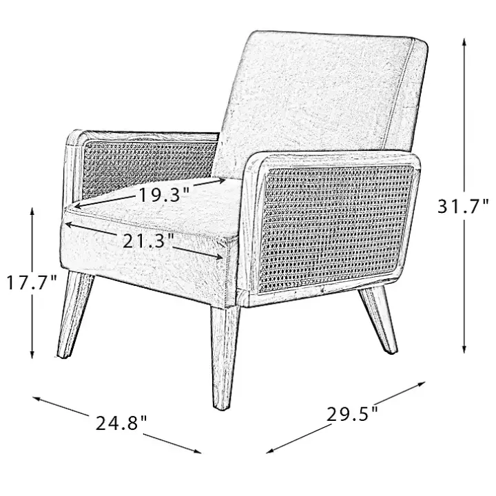 Gray Upholstered Velvet Accent Chair