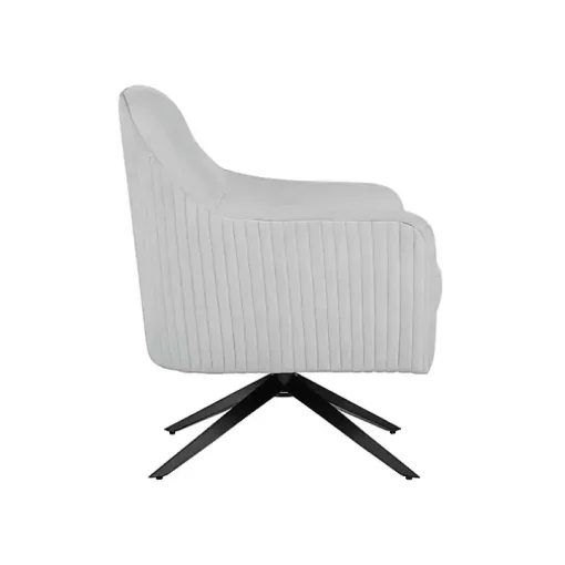 Gray Velvet Swivel Accent Chair