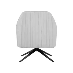 Gray Velvet Swivel Accent Chair