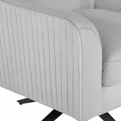 Gray Velvet Swivel Accent Chair