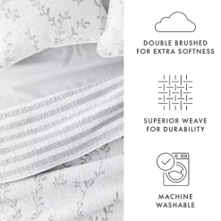 Gray Vines Reversible 2-pc. Twin Quilt Set