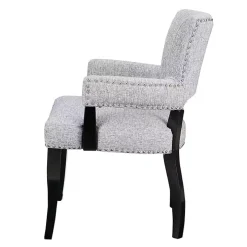 Gray Warms Nailhead Trim Dining Chair