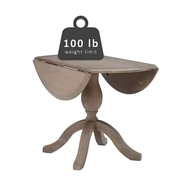 Gray Wash Drop Leaf Dining Table