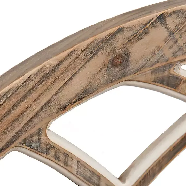 Gray Weathered Arch Wood Wall Plaque