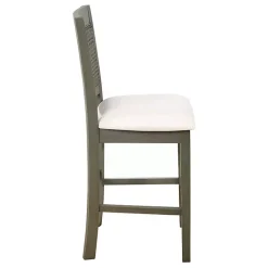 Gray Wilbur Cane Back Counter Stools, Set of 2