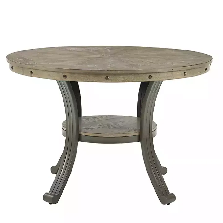 Gray Wood and Upholstered Chairs 5-pc. Dining Set