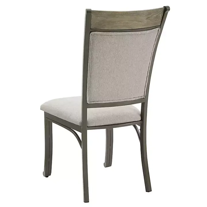 Gray Wood and Upholstered Chairs 5-pc. Dining Set