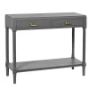 Gray Wood 2-Drawer Layla Console Table