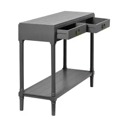 Gray Wood 2-Drawer Layla Console Table