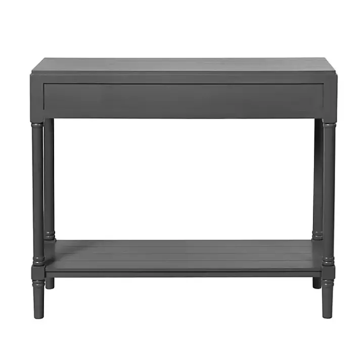 Gray Wood 2-Drawer Layla Console Table