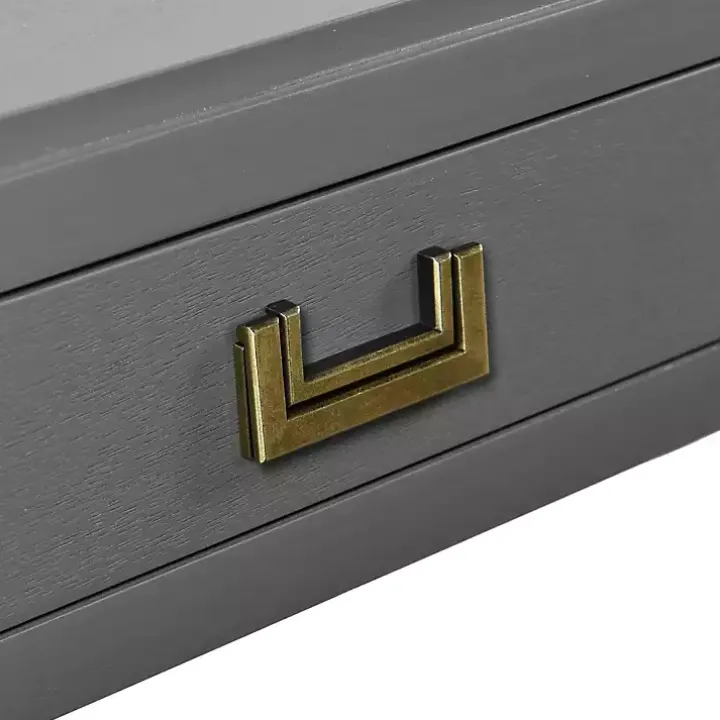 Gray Wood 2-Drawer Layla Console Table