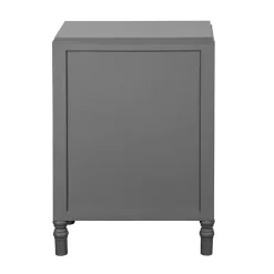 Gray Wood 3-Drawer Layla Nightstand