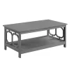 Gray Wood Geometric Sides Coffee Table