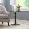 Gray Wood Spindle Side Table