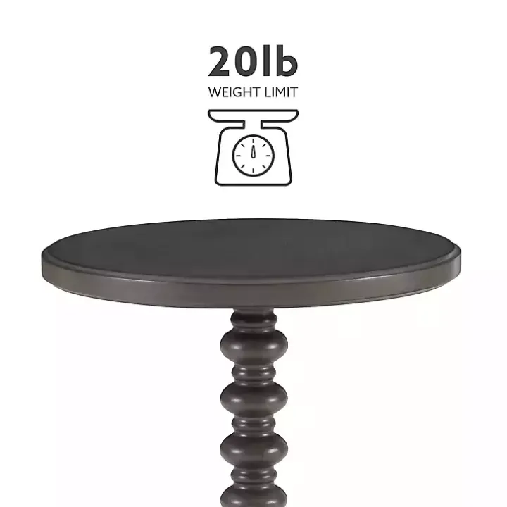 Gray Wood Spindle Side Table