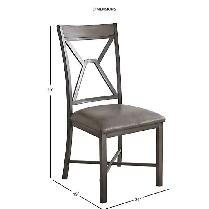 Gray Wood Upholstered 5-pc. Dining Set