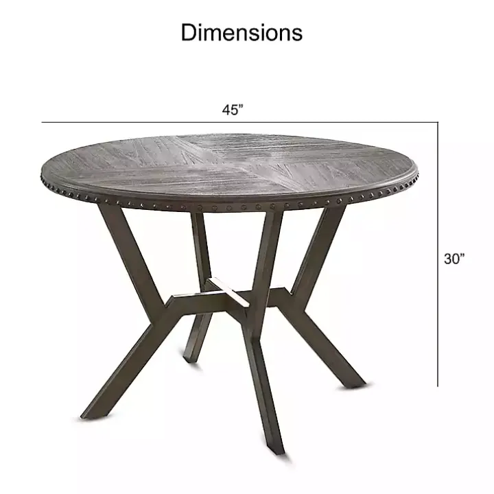 Gray Wood Upholstered 5-pc. Dining Set