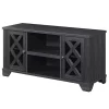 Gray Wood X Doors Media Cabinet