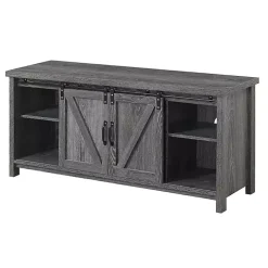 Graywash Russ Barn Door Media Cabinet
