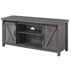 Graywash Russ Barn Door Media Cabinet