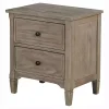 Graywash Wood 2-Drawer Lyla Nightstand