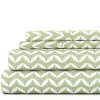 Green and White Chevron 3-pc. Twin Sheet Set