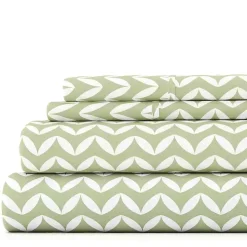 Green and White Chevron 3-pc. Twin Sheet Set