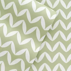 Green and White Chevron 3-pc. Twin Sheet Set