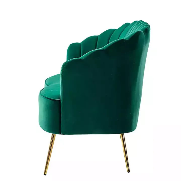 Green Donata Velvet Tufted Loveseat